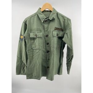 1950'S 60's US Army NC National Guard Chief Warrant Officer Baxter Fatigue Shirt